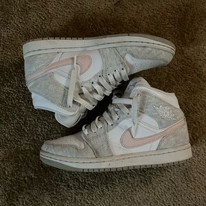 Pink and Gray Jordan 1’s